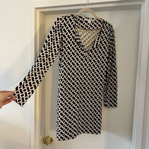 Diane Von Furstenberg Long Sleeve Silk Dress